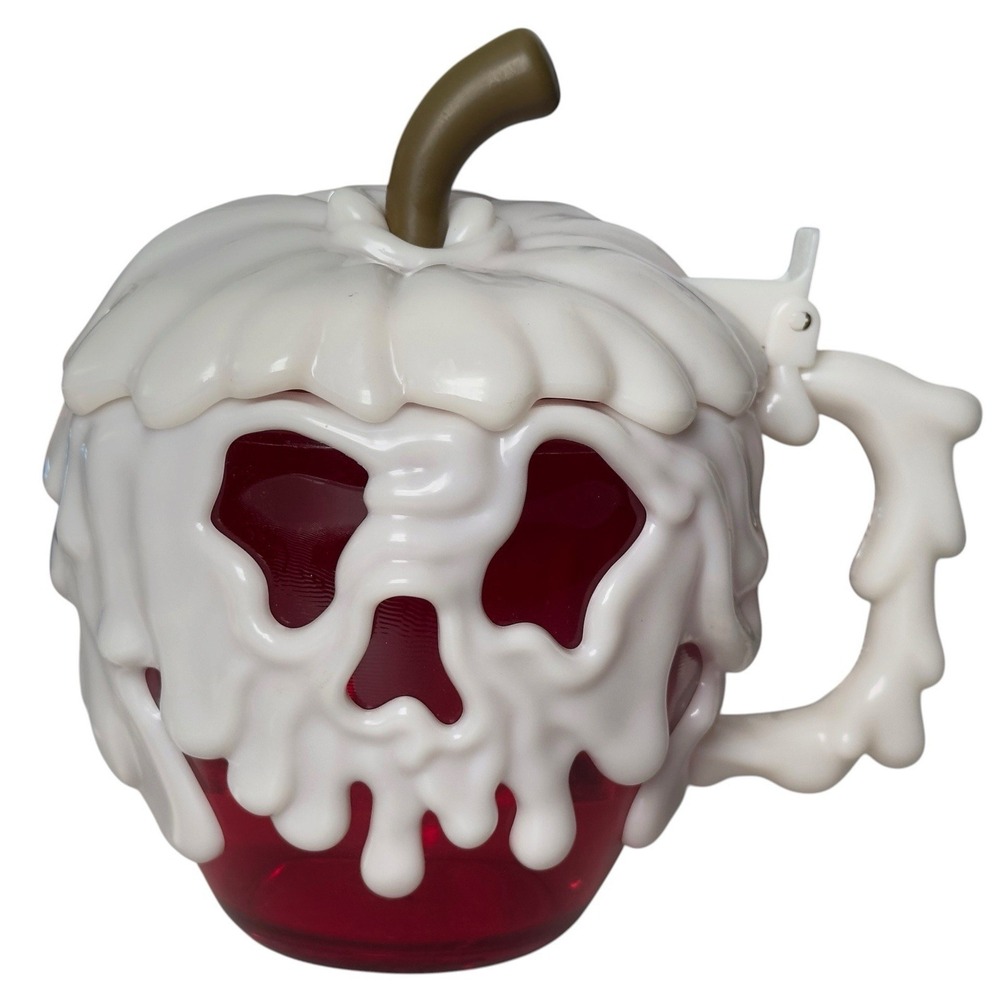 Disney‎ Parks Poison Apple Stein Mug Glow in Dark Red Snow White Halloween Cup